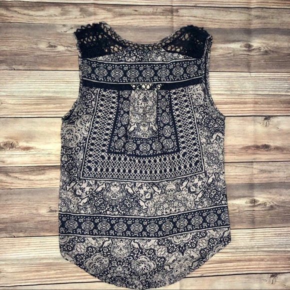 Lucky Brand Sleeveless Top ~ Size: (S) Small _Navy - Picture 3 of 14